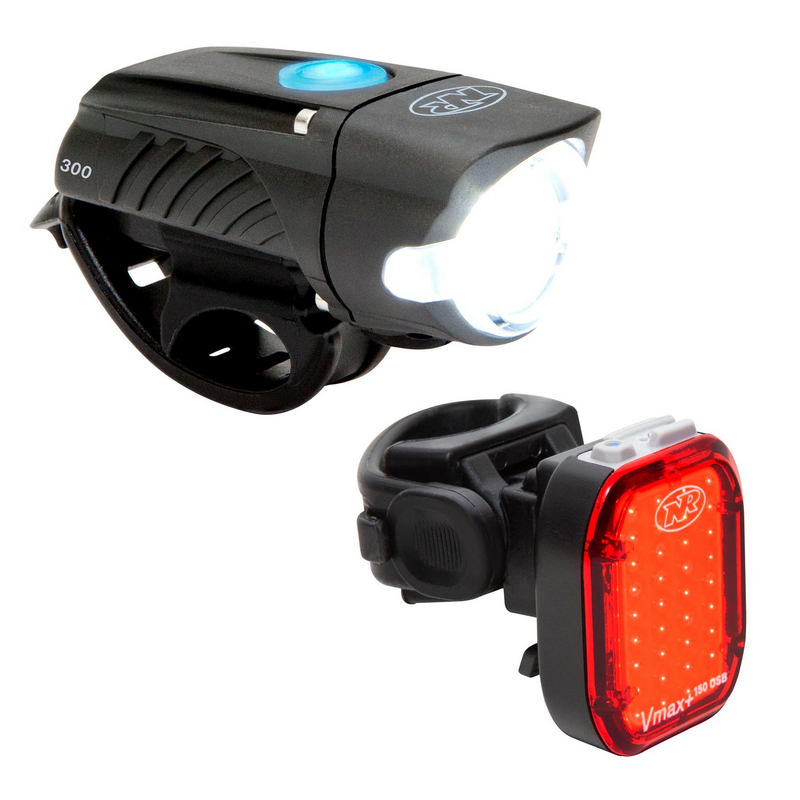 Load image into Gallery viewer, NiteRider Swift™ 300 and Vmax+™ 150 Combo Front and Rear Light Set
