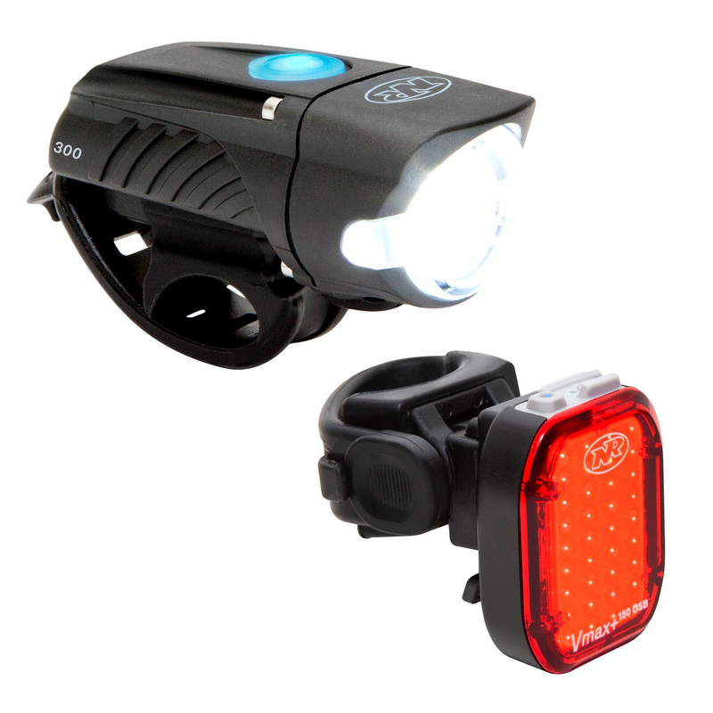 Load image into Gallery viewer, NiteRider Swift™ 300 and Vmax+™ 150 Combo Front and Rear Light Set
