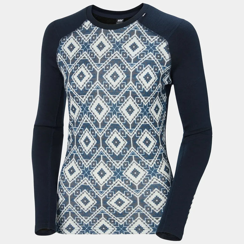 Load image into Gallery viewer, Helly Hansen W&#39;s Lifa Merino Midweight Graphic Long Sleeve Base Layer
