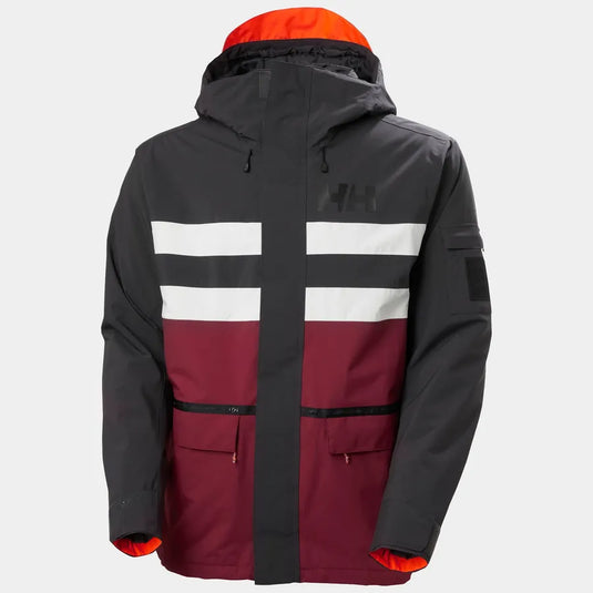 HELLY HANSEN ULLR D FRAM JACKET EBONY/RED SIZE MD