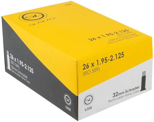 Sunlite Bicycle Tube 26 x 1.95 - 2.125 Schrader Valve