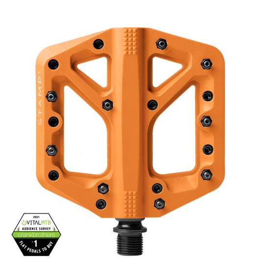 crankbrothers pedale orange Crank Brothers Stamp 1 Flat Pedal – North Star Sports